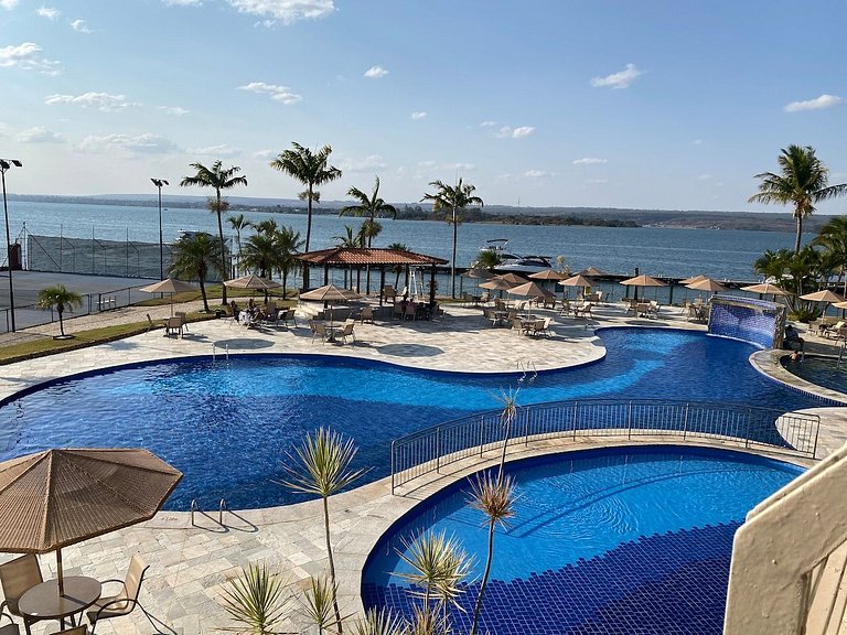Luxuoso Flat 331 Lake Side com vista para o lago