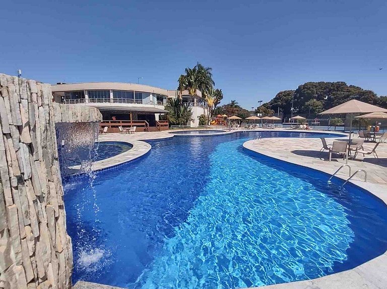 Luxuoso Flat Lake Side com vista para o lago