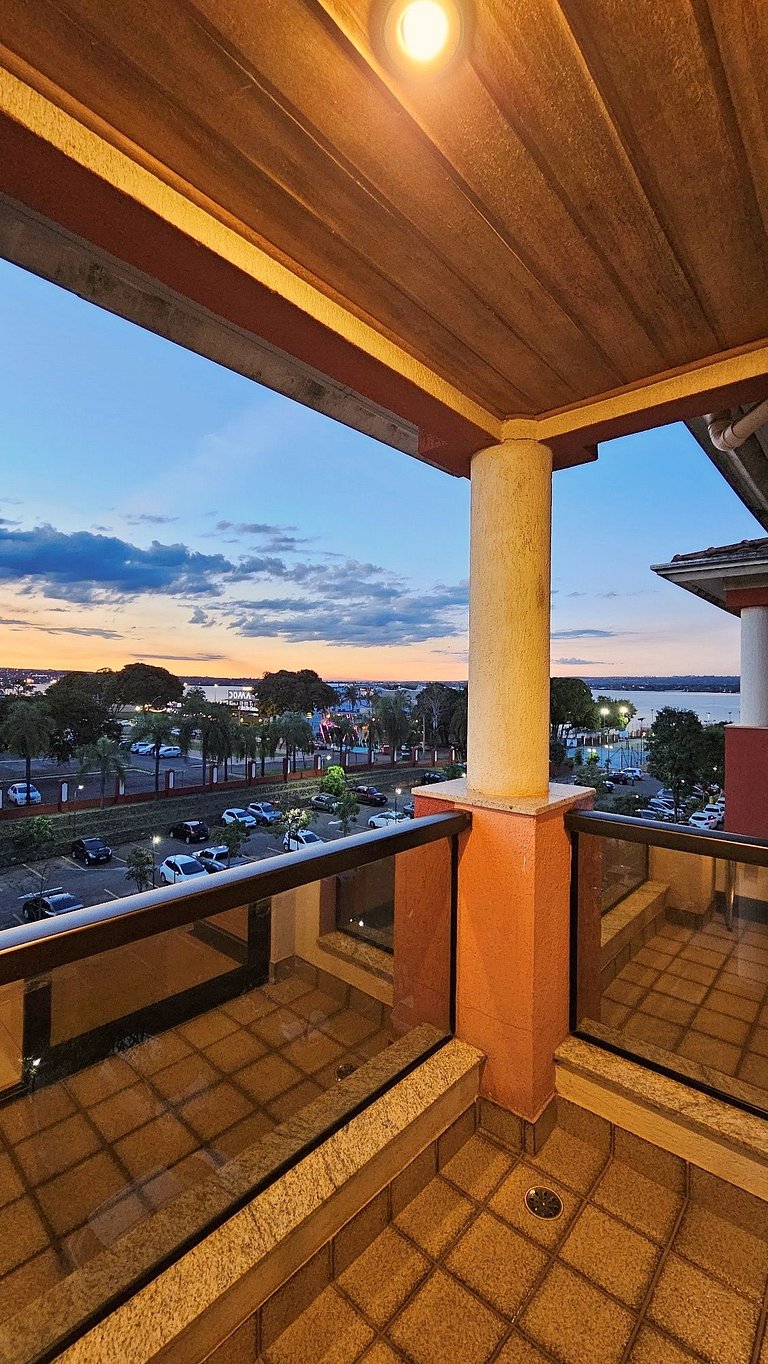 Lindo flat 410 beira lago