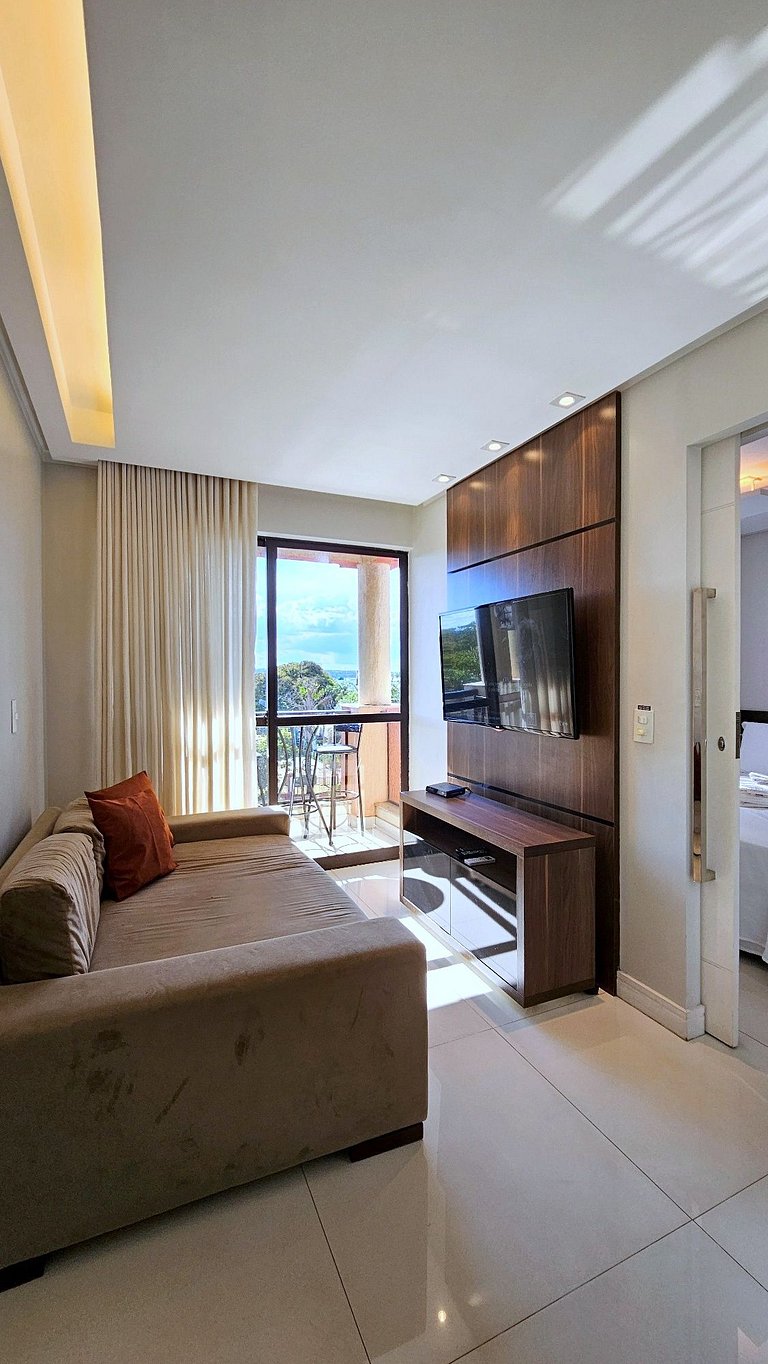 Flat 430 lindo com vista para o lago