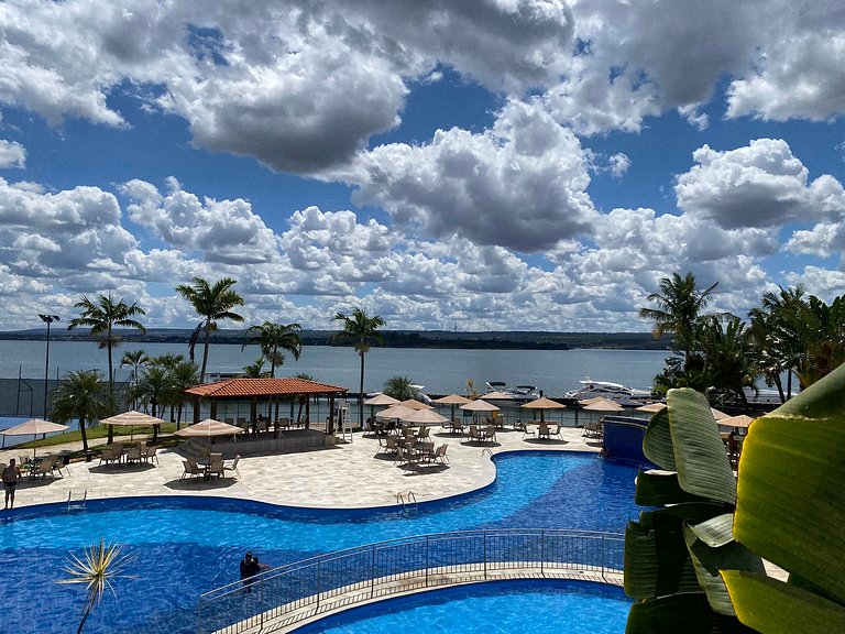Luxuoso Flat 331 Lake Side com vista para o lago
