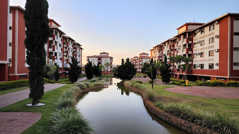 Luxuoso Flat 331 Lake Side com vista para o lago