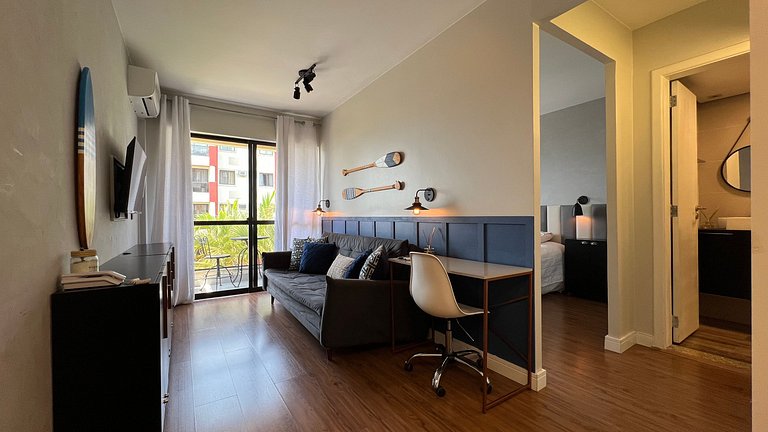 Luxuoso flat 241 com linda vista