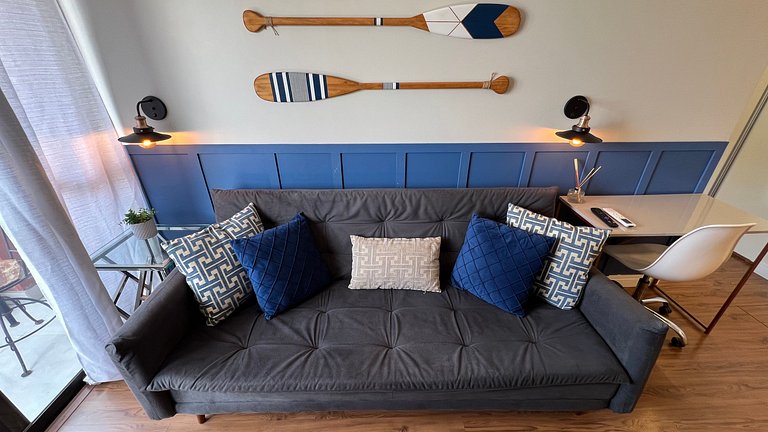 Luxuoso flat 241 com linda vista
