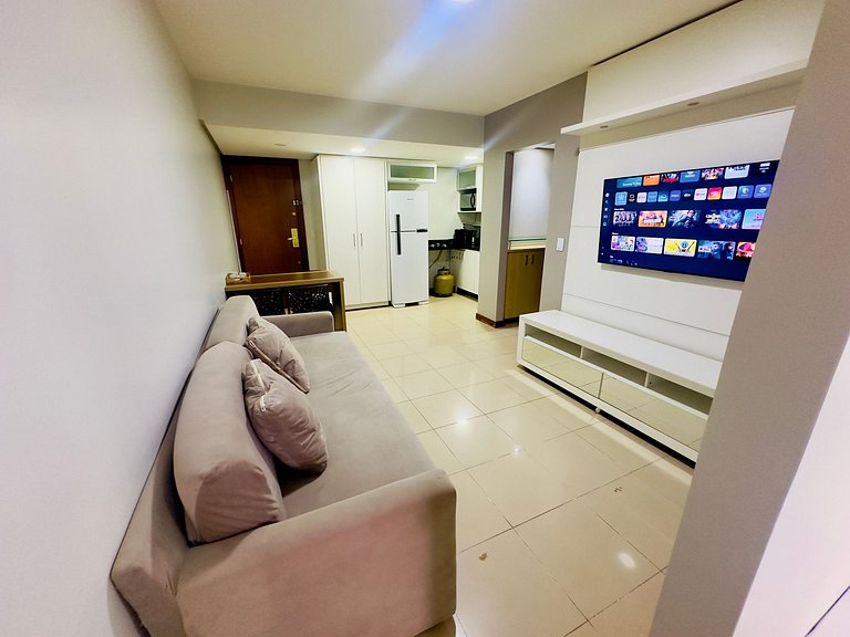 Apartamento 412 lindo de 2 quartos com vista para o lago