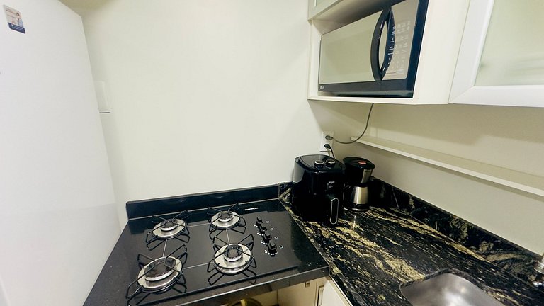 Apartamento 412 lindo de 2 quartos com vista para o lago