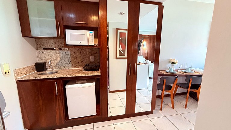 Flat 332 vista lago com 2 camas