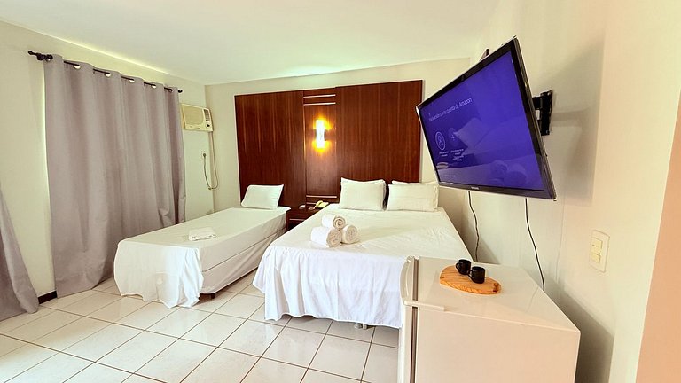 Flat 332 vista lago com 2 camas
