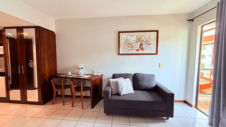 Flat 332 vista lago com 2 camas