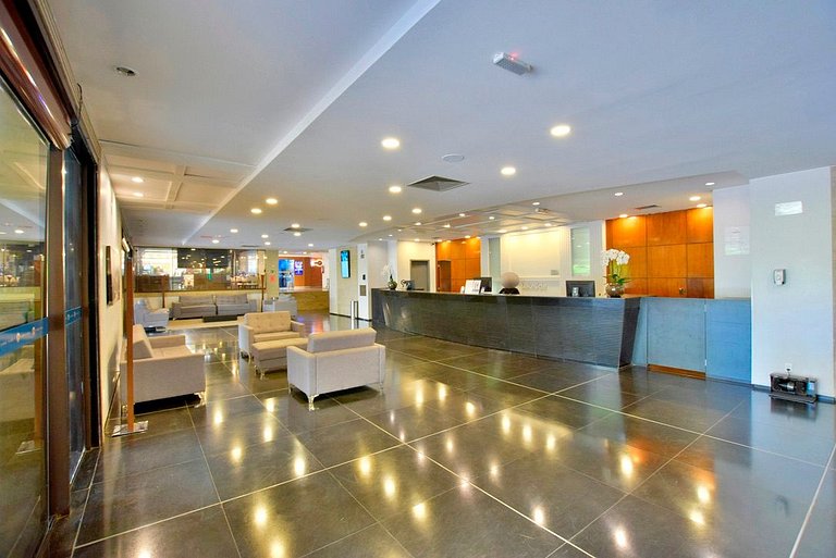 Flat 332 vista lago com 2 camas