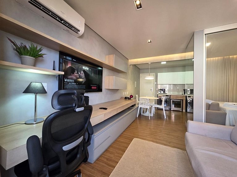 Luxuoso Flat Lake Side com vista para o lago