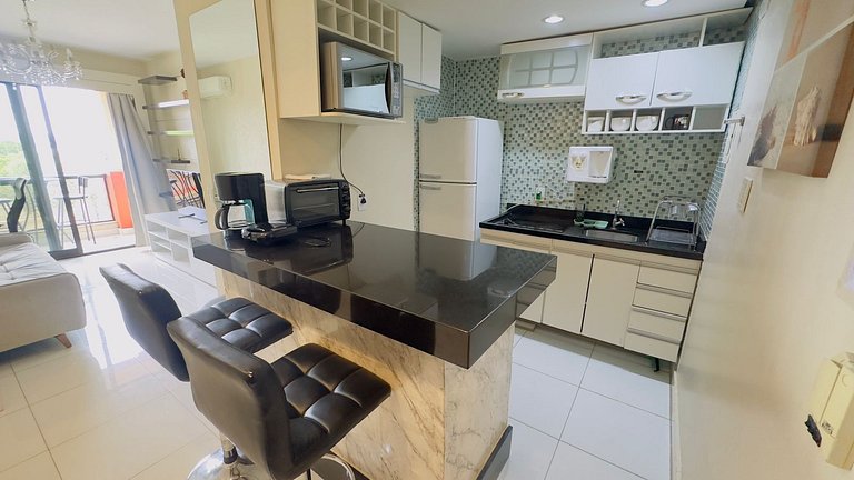 Excelente Flat 418 na beira do lago