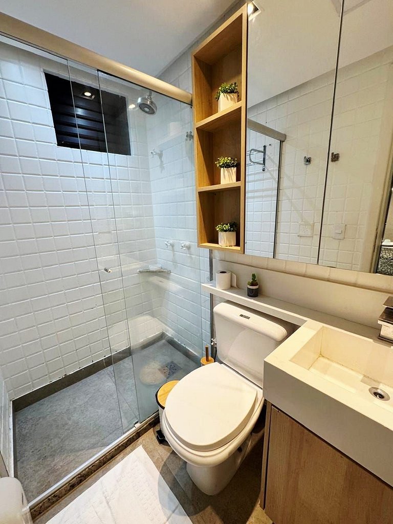 Luxuoso Flat Lake Side com vista para o lago