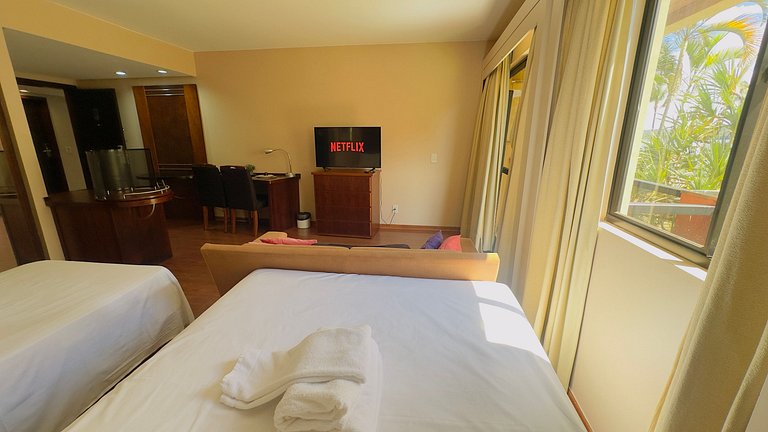 Flat 137 com vista para o jardim