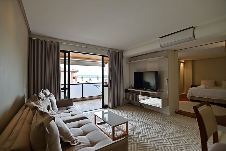 Luxuoso apt 2Q hidro e vista lago