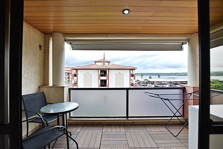 Luxuoso apt 2Q hidro e vista lago