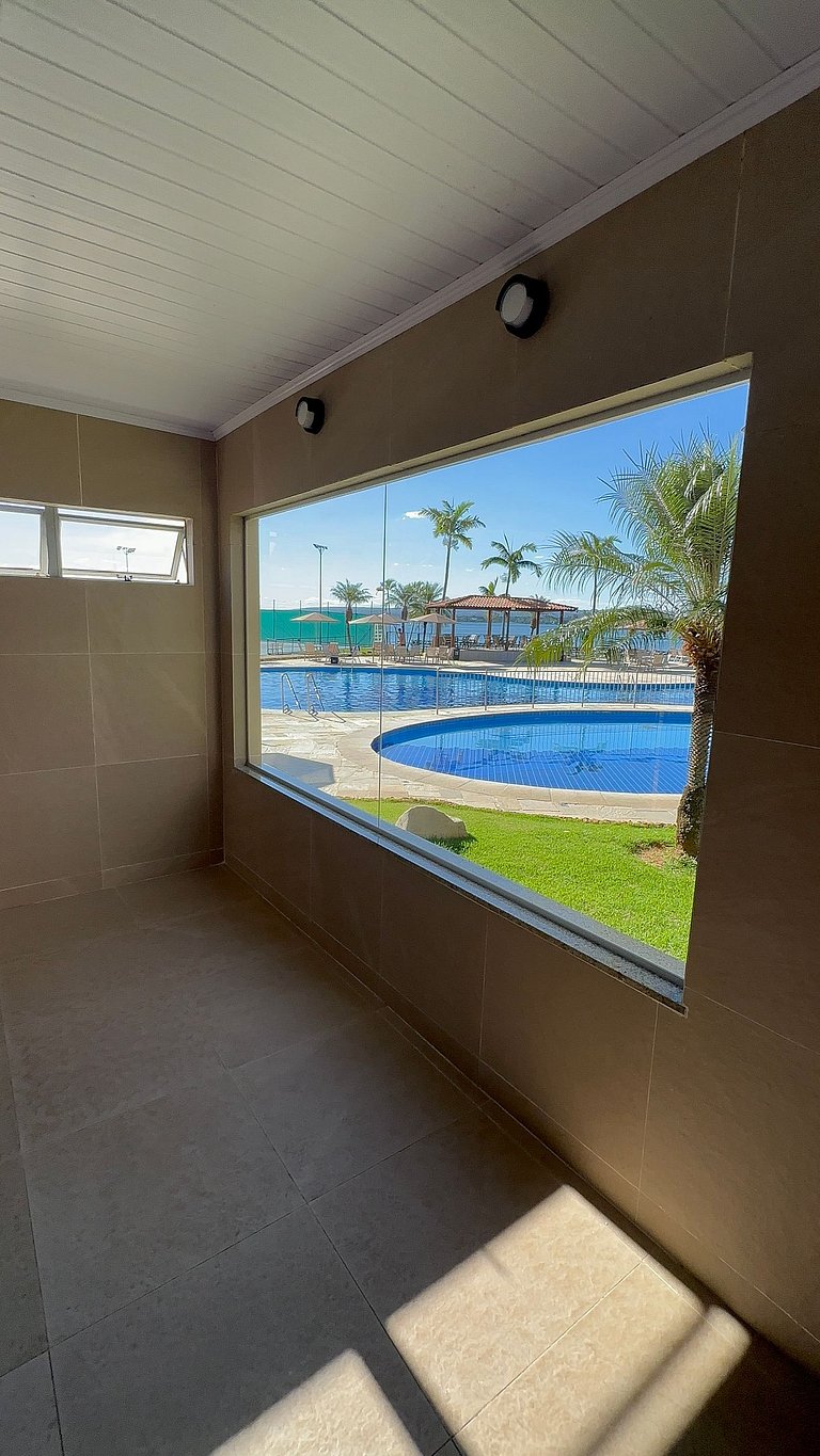 Flat 337 vista lago no Lake side